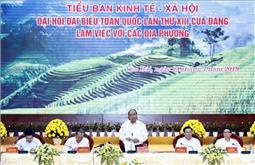 Tiểu ban Kinh tế- Xã hội Đại hội XIII của Đảng làm việc với lãnh đạo các địa phương